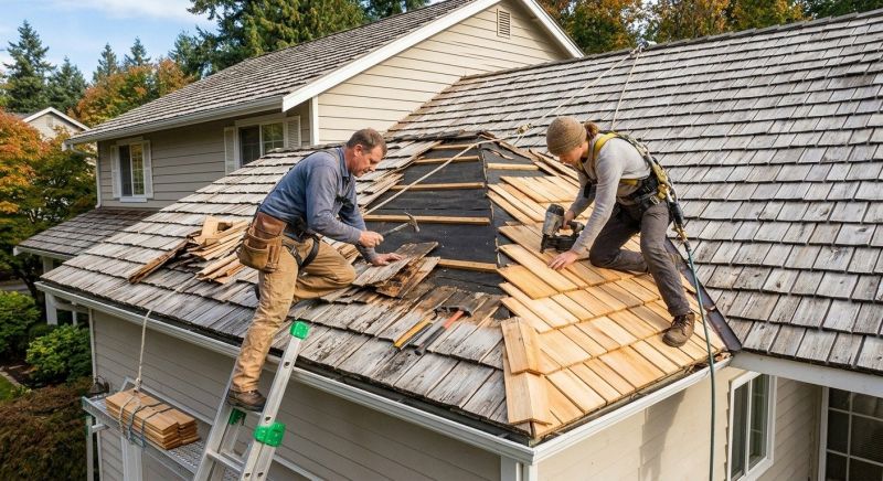 Cedar Shake Roof Repair in Greenwich, CT