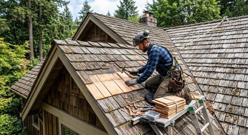 Cedar Shake Roof Repair in Rockland County, NY