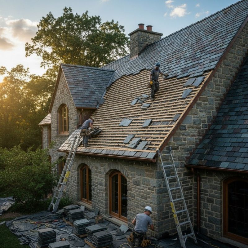 Slate Roof Replacement in Briarcliff Manor, NY